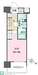 ザ・パークハビオ目黒 1Kの間取図画像