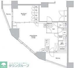コンフォリア渋谷ウエスト 1LDKの間取図画像