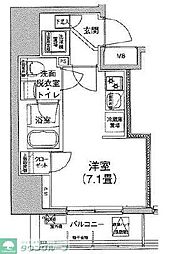 アイルカナーレ品川南 ワンルームの間取図画像