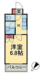 ヴェルトウォーターフロント 1Kの間取図画像