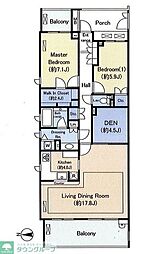 パークホームズ祖師谷ガーデンズコート 2SLDKの間取図画像