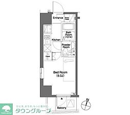 ParkCube笹塚 1Kの間取図画像