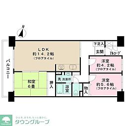 メトロハイツ東陽西棟 3LDKの間取図画像