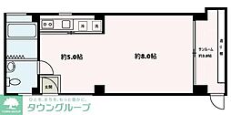 アスコット上原 ワンルームの間取図画像