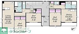Espacio ideal 1DKの間取図画像