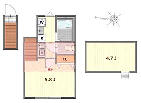 東京都板橋区大谷口上町（賃貸アパート1K・2階・22.80㎡） その2