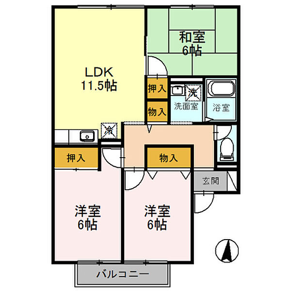 エーデルハイム ｜大阪府茨木市耳原2丁目(賃貸アパート3LDK・1階・65.00㎡)の写真 その2