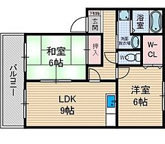 グリーンハイツクラマIII  ｜ 大阪府茨木市真砂1丁目（賃貸アパート2LDK・2階・53.10㎡） その2