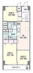 サニーコート東中野 3DKの間取図画像