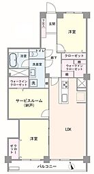 桜上水マンション 2SLDKの間取図画像