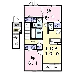 ラフォンテ 2LDKの間取図画像