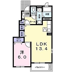 カリーノ 1LDKの間取図画像