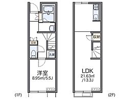 レオネクストレリーフ 1LDKの間取図画像