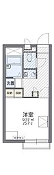 レオパレス椿原 1Kの間取図画像