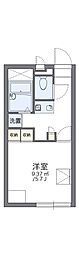 レオパレスフレッサ 1Kの間取図画像
