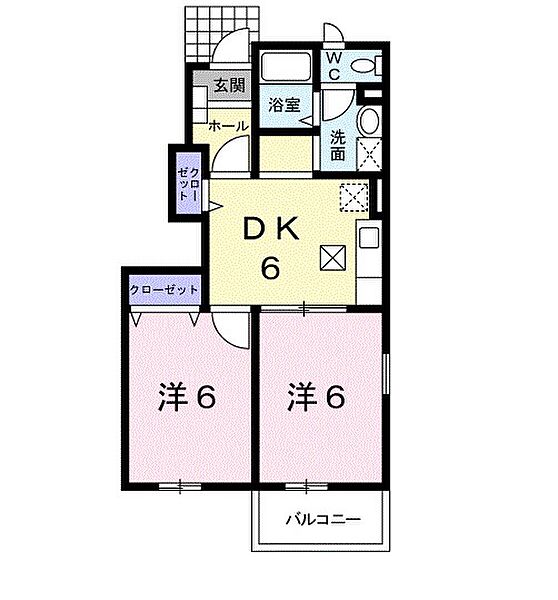 エテルノD 101｜埼玉県深谷市西島(賃貸アパート2DK・1階・42.77㎡)の写真 その2
