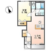 コンフォール赤城  ｜ 埼玉県熊谷市赤城町１丁目（賃貸アパート1LDK・1階・44.95㎡） その2