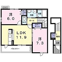 ブリーズ・テラスB 201 ｜ 埼玉県熊谷市船木台２丁目13-4（賃貸アパート2LDK・2階・60.33㎡） その2