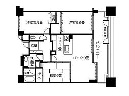 エイルマンション城西3 3LDKの間取図画像