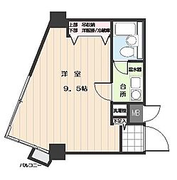 ライオンズマンション天文館 ワンルームの間取図画像
