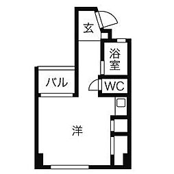 ドール栄5丁目 ワンルームの間取図画像