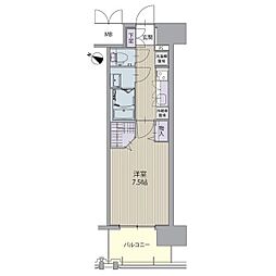 パルティール笠寺 1Kの間取図画像
