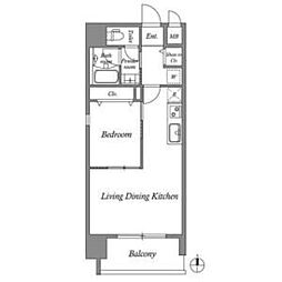 RESIDENCIA尾頭橋駅前 1LDKの間取図画像