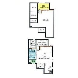 ラルーチェ名駅南 ワンルームの間取図画像