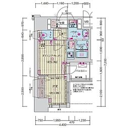 クレスト参番館 1LDKの間取図画像