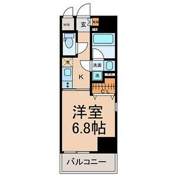 プレミアム黒川 203｜愛知県名古屋市北区志賀南通２丁目(賃貸マンション1K・2階・24.99㎡)の写真 その2