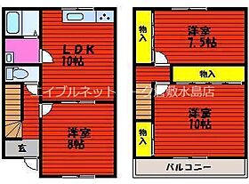 岡山県倉敷市藤戸町天城2547-5（賃貸タウンハウス3LDK・1階・88.34㎡） その2