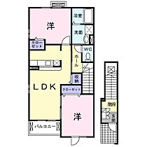 岡山県倉敷市玉島長尾73番地1（賃貸アパート2LDK・2階・58.86㎡） その2