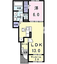 岡山県倉敷市水江1051番地1（賃貸アパート1LDK・1階・50.01㎡） その2