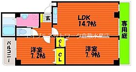 岡山県岡山市北区東花尻306-1（賃貸マンション2LDK・3階・62.00㎡） その2