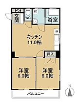 岡山県倉敷市二子128-7（賃貸マンション2LDK・2階・48.00㎡） その2