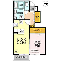 岡山県倉敷市中庄56-1（賃貸アパート1LDK・1階・43.23㎡） その2