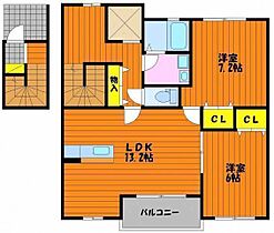 岡山県倉敷市児島元浜町793-1（賃貸アパート2LDK・2階・67.00㎡） その2