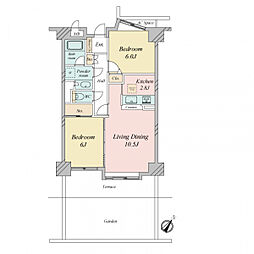 間取図画像 2LDK