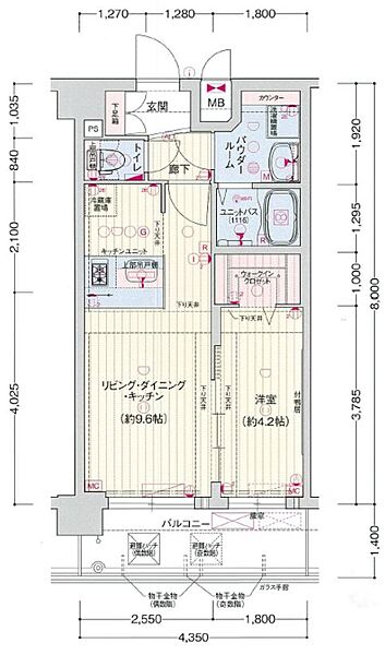 プレサンス　ＴＨＥ　ＫＹＯＴＯ　華苑 ｜京都府京都市南区東九条西河辺町(賃貸マンション1LDK・4階・34.80㎡)の写真 その2