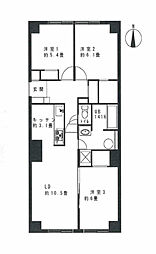 グランドハイツ平岸台 3LDKの間取図画像