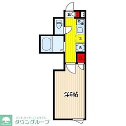 JR京浜東北・根岸線 西川口駅 徒歩7分の賃貸マンション 3階1Kの間取り