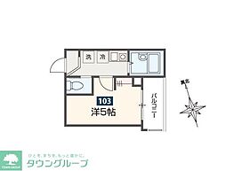 JR京浜東北・根岸線 南浦和駅 徒歩13分の賃貸アパート 1階1Kの間取り