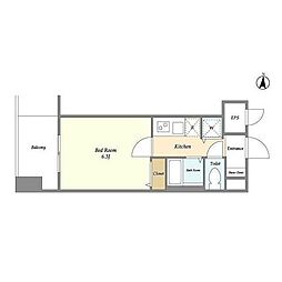 JR京浜東北・根岸線 川口駅 徒歩4分の賃貸マンション 7階1Kの間取り