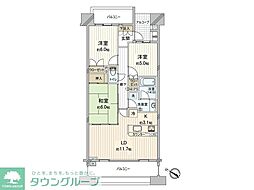 JR埼京線 北与野駅 徒歩10分の賃貸マンション 7階3LDKの間取り