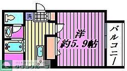 JR京浜東北・根岸線 蕨駅 徒歩10分の賃貸アパート 1階1Kの間取り
