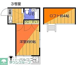 JR埼京線 戸田公園駅 徒歩15分の賃貸アパート 1階1Kの間取り