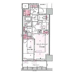 大宮サクラスクエアモール 1LDKの間取図画像