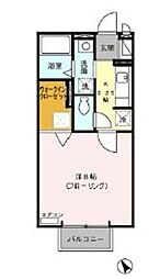 サンビレッジ2 1Kの間取図画像