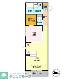K-プレイス・戸塚 1LDKの間取図画像