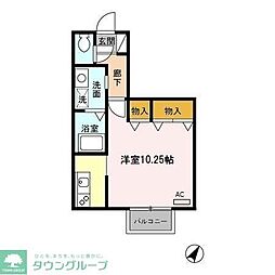 レポワソン ワンルームの間取図画像